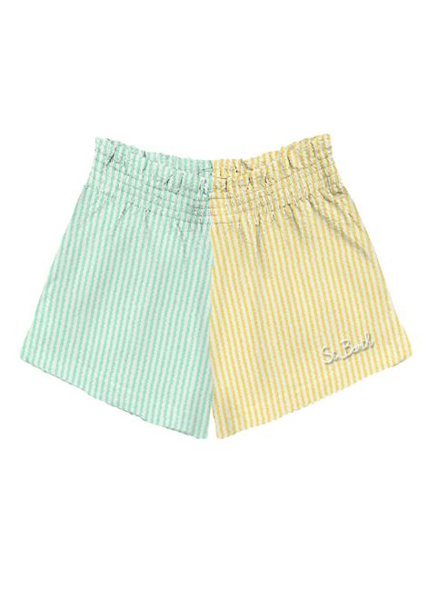 Short Mc2 Saint Barth Meave donna MEAVE06102H Fantasia cotone spacchi elasticizzata righe multicolor MC2 SAINT BARTH | Shorts | MEAVE06102H1
